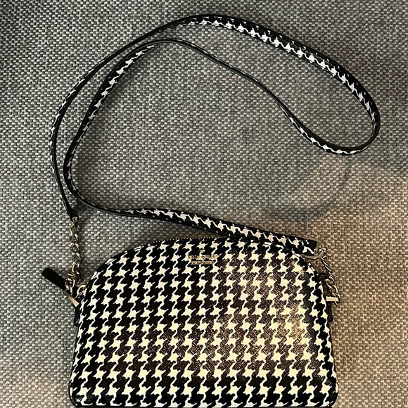 kate spade Handbags - Kate Spade Houndstooth Mini Dome Zip Top Purse